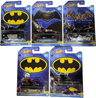 Hot Wheels Batman 2022 Batmobile Complete Set of 5 Diecast Vehicles Mix 2 from HDG89-956B Release