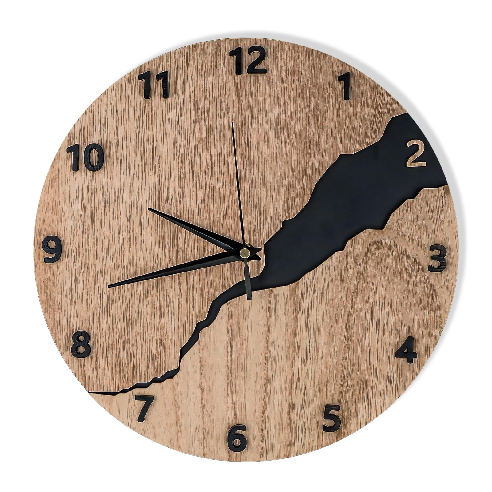 Horloge murale en bois 30 cm silencieuse pour stopper le bruit du quartz