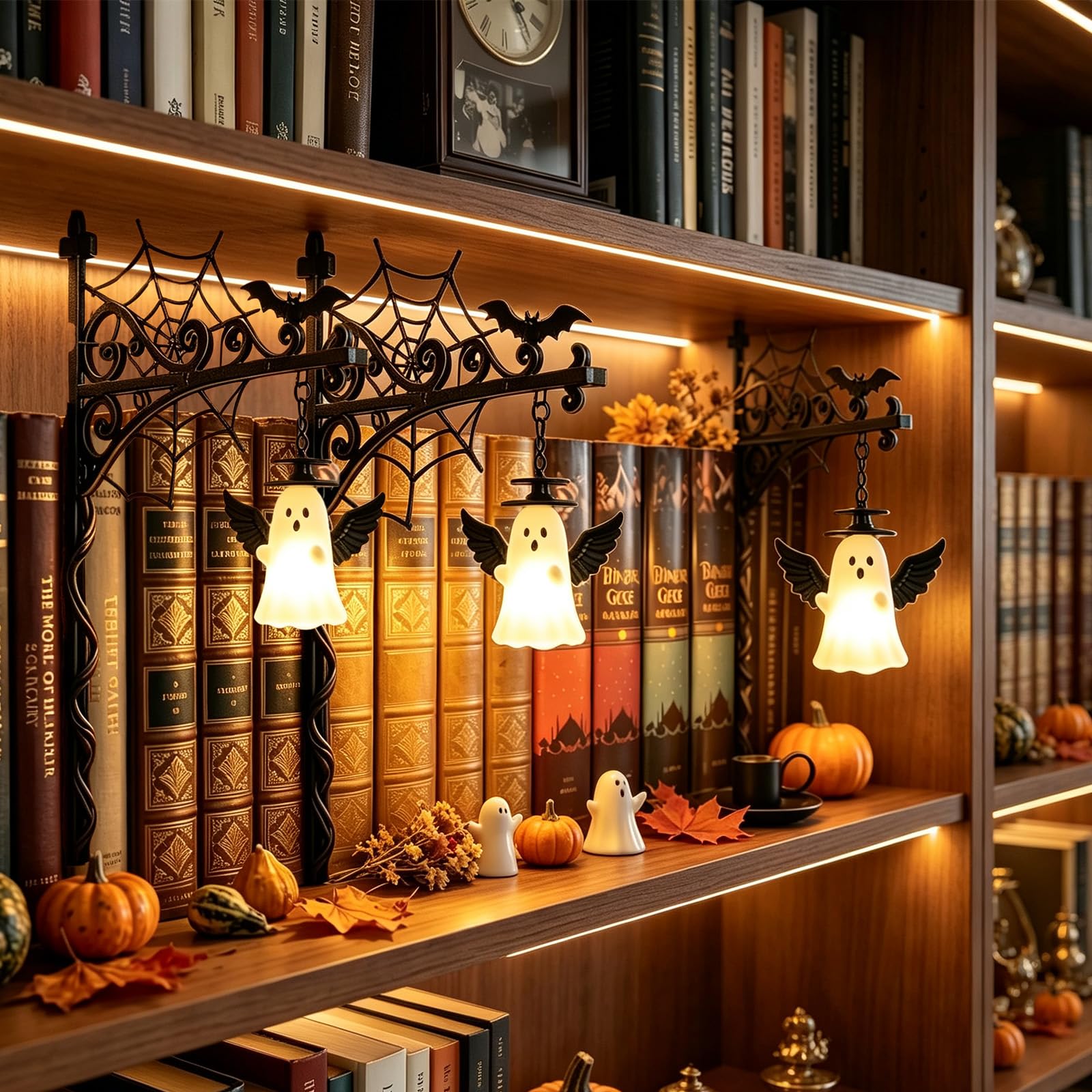 Lanterne de bibliothèque, Décorative pour bibliothèque Lampe，D3pcs