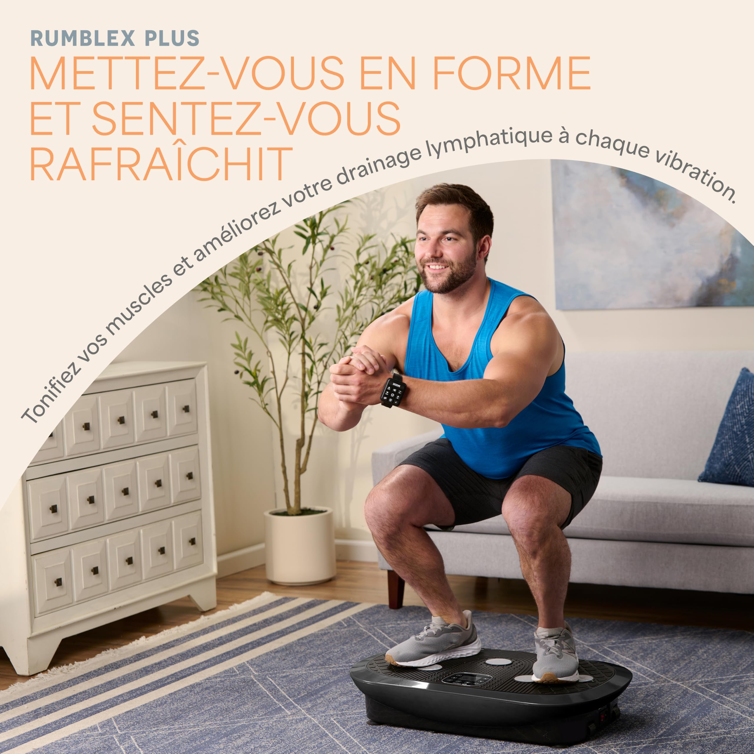 LifePro Rumblex Plus 4D Machine d'exercice à Plaque vibrante pour Corps Entier avec télécommande écran LCD