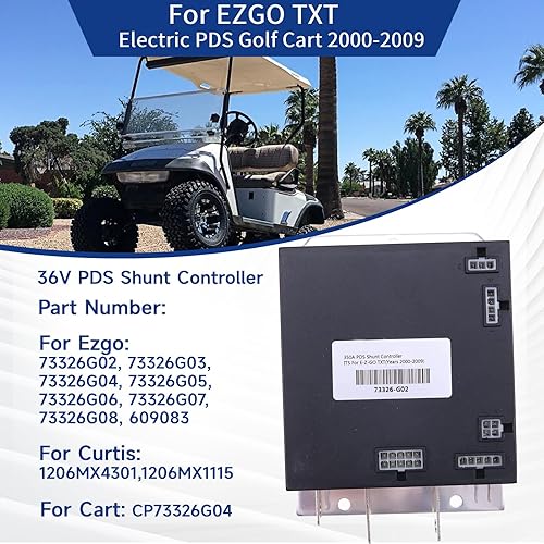 Miniatura 2 de Para controlador de carrito de golf Reemplazo de 36 voltios para carrito de golf eléctrico EZGO TXT año 2000-2009 PDS carrito de golf, 36V 350 AMP