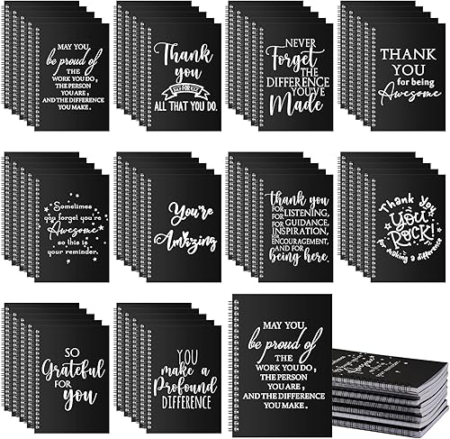 Miniatura 1 de Yeaqee 50 unidades de regalos de agradecimiento a granel, regalos de agradecimiento para empleados, cuaderno inspirador en espiral para mujeres y