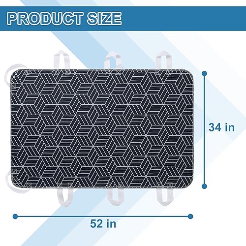 Miniatura 2 de OUTCREATOR Almohadillas de cama de posicionamiento con 8 asas, fácil reposicionamiento y transferencia para ancianos y adultos, 34 x 52 pulgadas,