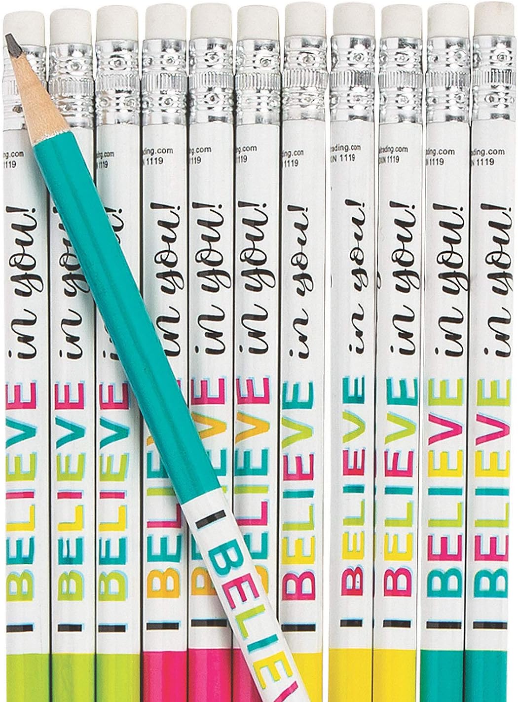 Fun Express I Believe In You Pencil - 24 Pieces - Educational And Learning Activities For Kids