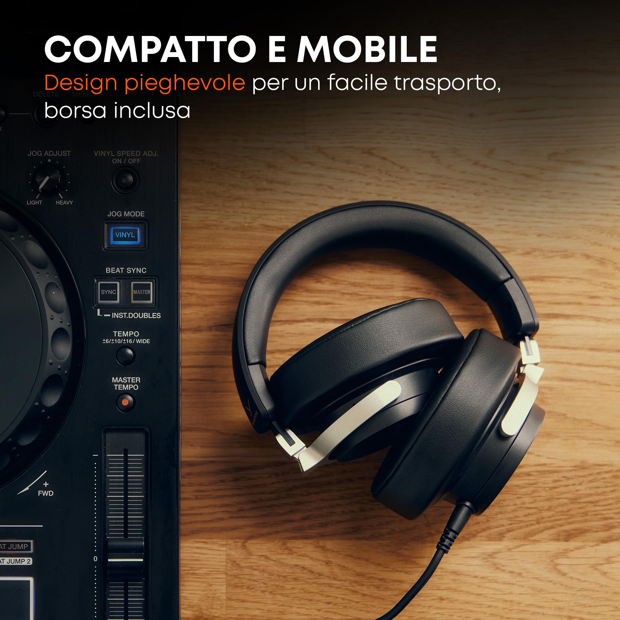 beyerdynamic DJ 300 PRO X CLUB - Cuffie DJ professionali 2 in 1, con coppe auricolari personalizzabili e design chiuso per DJ professionali