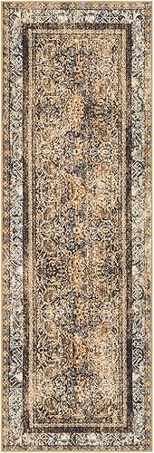 Miniatura 2 de Phantoscope Alfombra de pasillo de 2 x 8 pies  Alfombra bohemia lavable antideslizante para cocina, ultrafina, vintage, envejecida, para entrada,