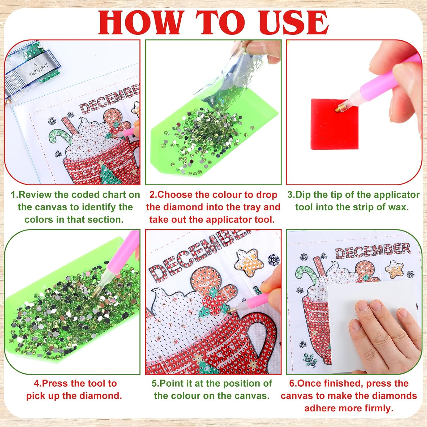 Trandraft 13 Pcs Interchangeable Holiday Diamond Art Kits for Adults 5D Framed Seasonal DIY Diamond Paint with Full Drill Gems for Beginner Monthly Table Craft Gift Decor (Coffee)