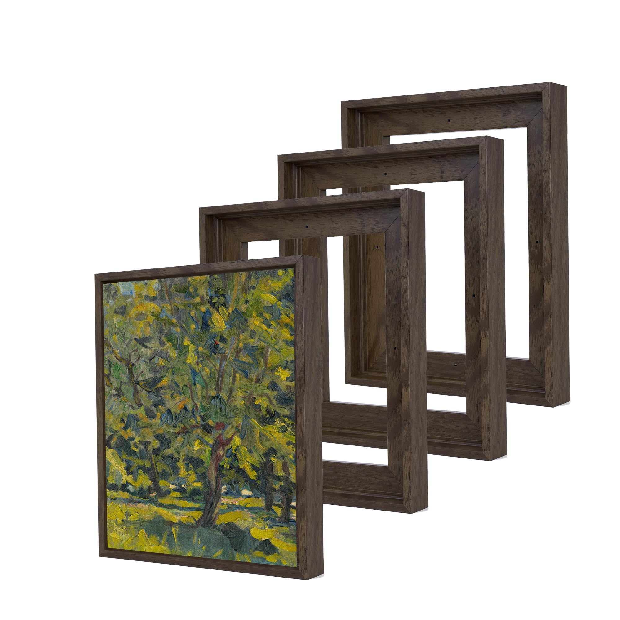 Marcos flotantes para lienzo de 12x16 pulgadas en pack de 4 unidades para cuadros de pared