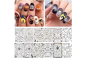 1500pcs Hocus Pocus Nail Art Stickers: Bewitch Your Nails with Halloween Charms