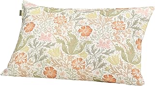 nishikawa 【 西川 】 枕カバー 63X43cmのサイズの枕に対応 ワイドサイズ 洗える 綿100% モリス ギャラリー コンプトン 柔らかな肌触り 封筒式 リバーシブルで使える 日本製 オレンジ PJ05330631