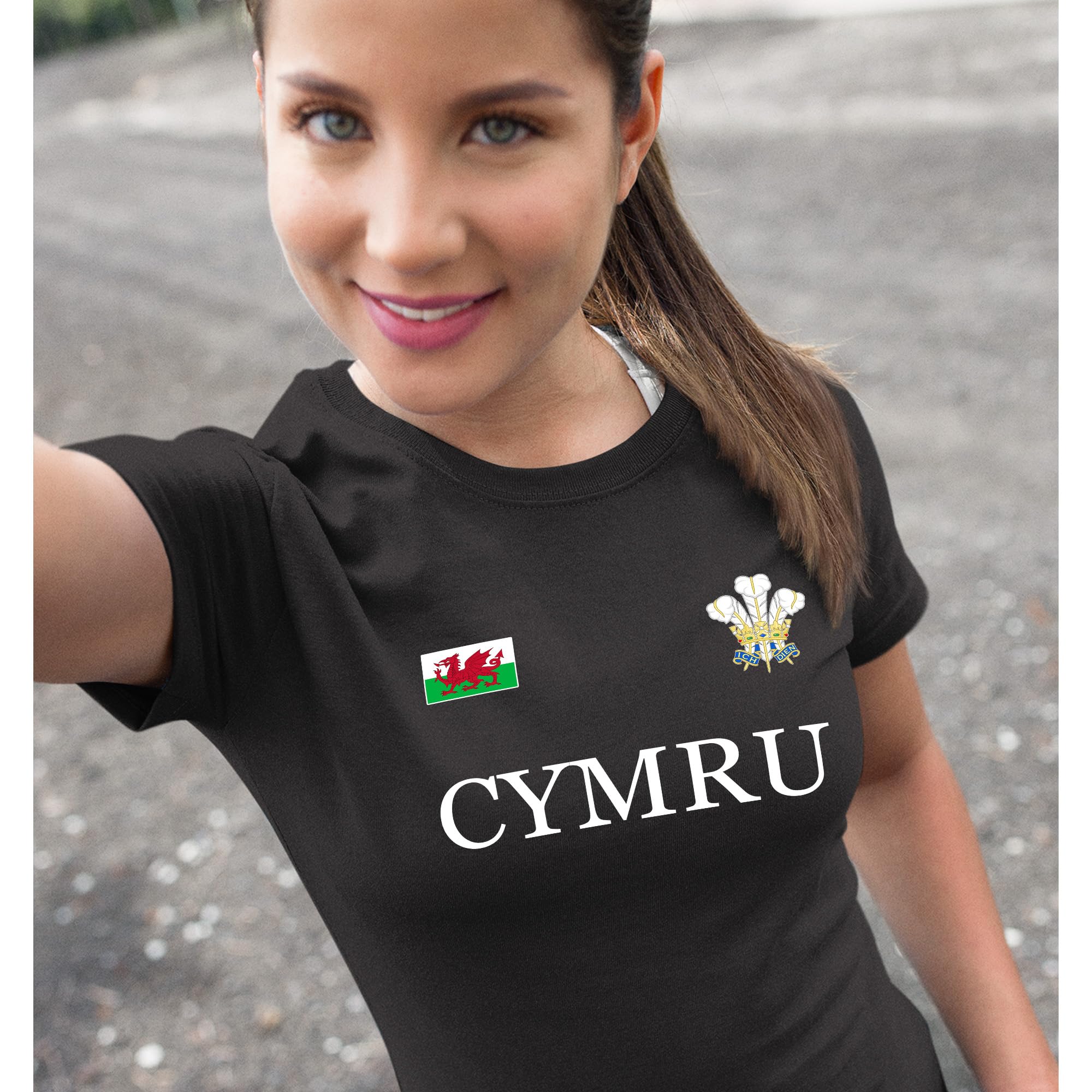 Cymru - Camiseta de rugby para mujer, diseño del príncipe de Gales, regalo de las naciones galesas