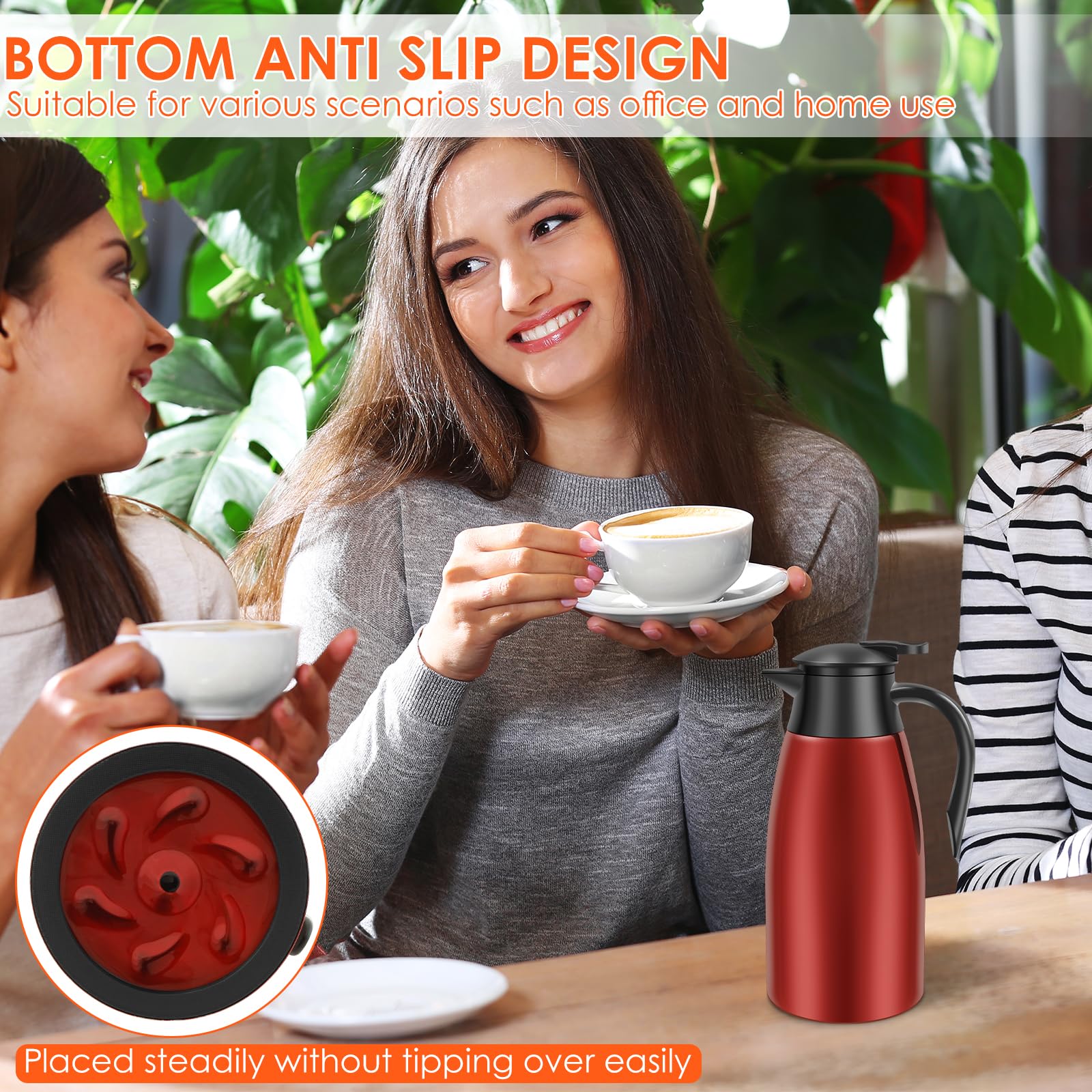 HAC24 Thermoskan koffiekan roestvrij staal 1,5 liter