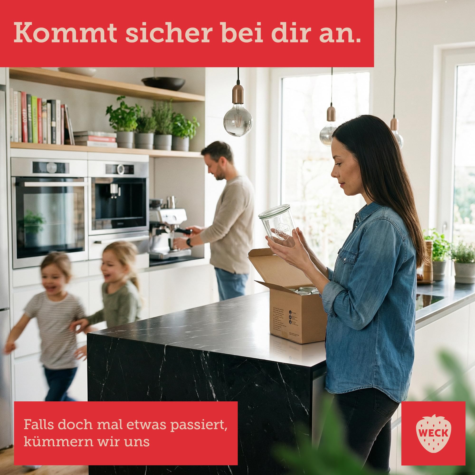 Weck Słoiki 750 ml – Zestaw 6 sztuk z pokrywkami – Kształt odwrócony – Wytrzymałe i sztaplowane słoiki do przetworów i przechowywania – Idealne do Meal Prep, zakwasu i fermentacji – Wielokrotnego