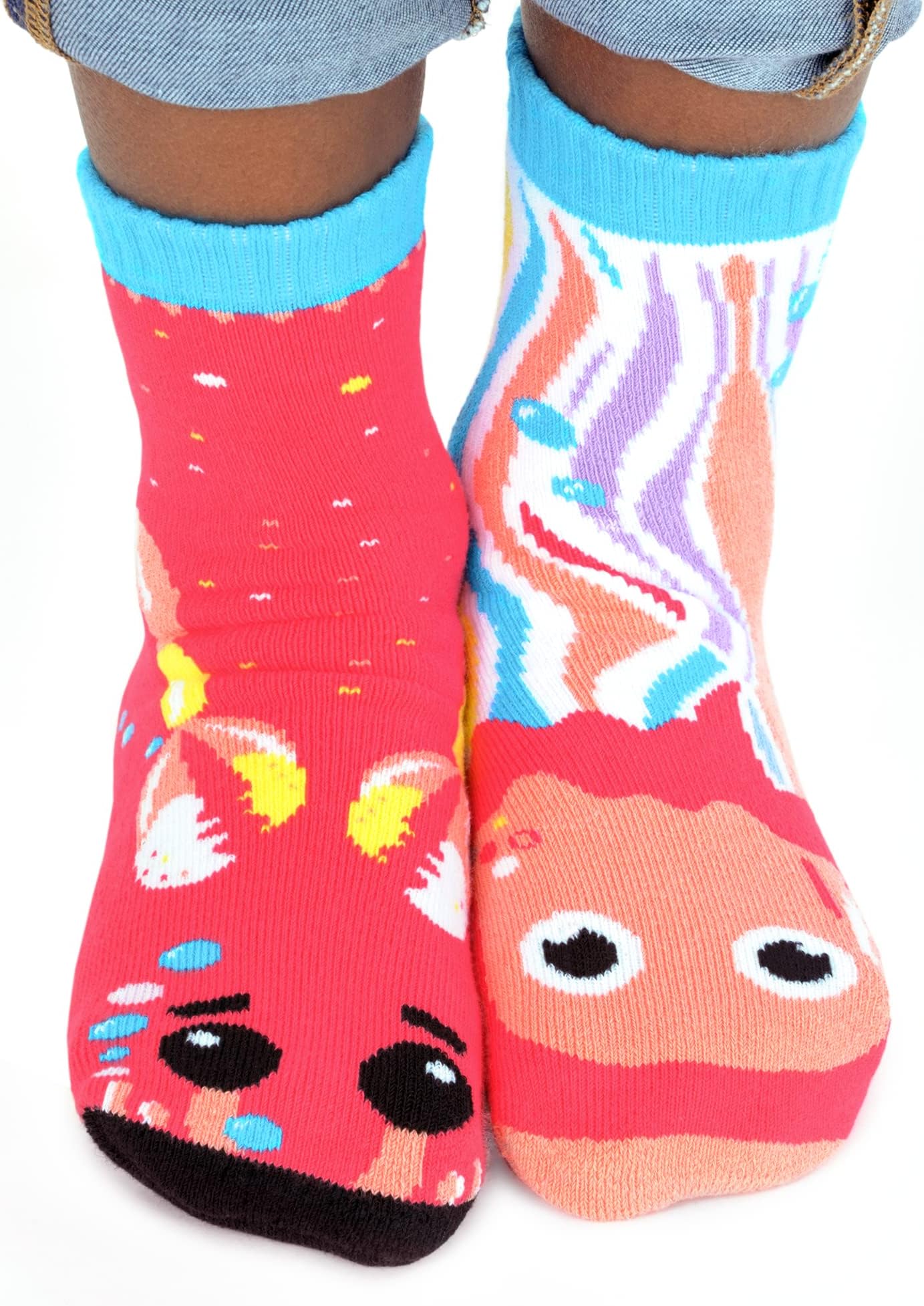 Pals Cool Outdoor Mismatched Animals Kids Socks, Durable & Cozy Pairs for Boys and Girls, Funny, Crazy, & Funky, 1 Pair