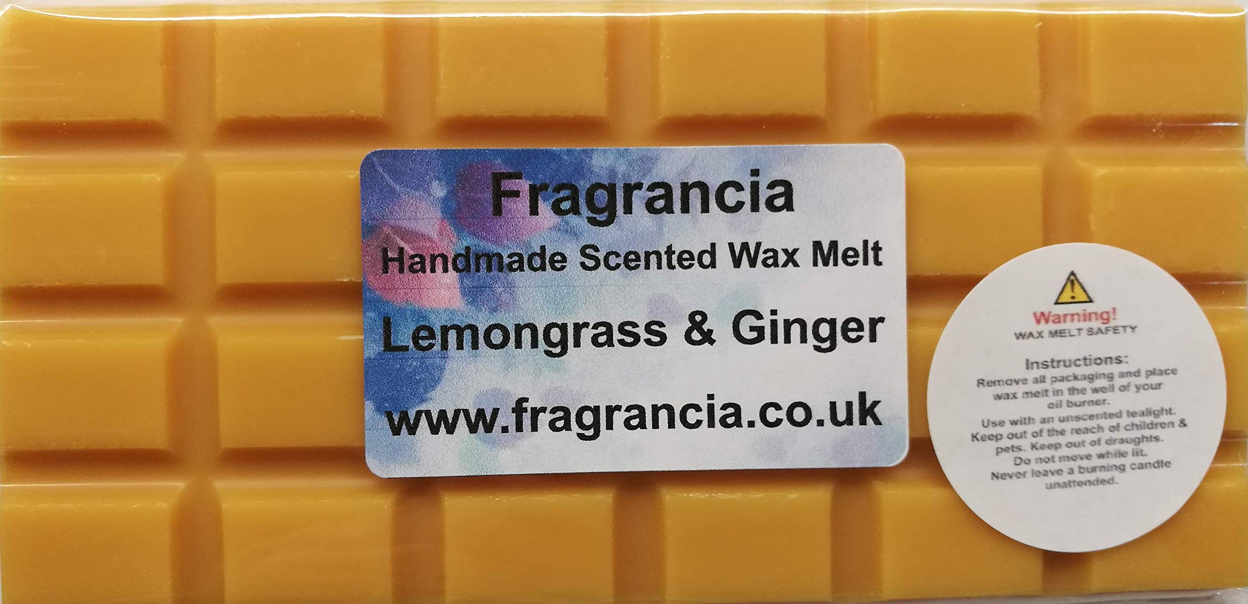 Fragrancia A Single Handmade Highly Scented Wax Melt Bar (Fragrances A - M) (Lemongrass & Ginger)