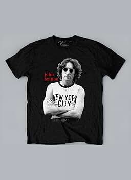 Amazon | [ジョン レノン] T Shirt 新しい York City B&W Logo