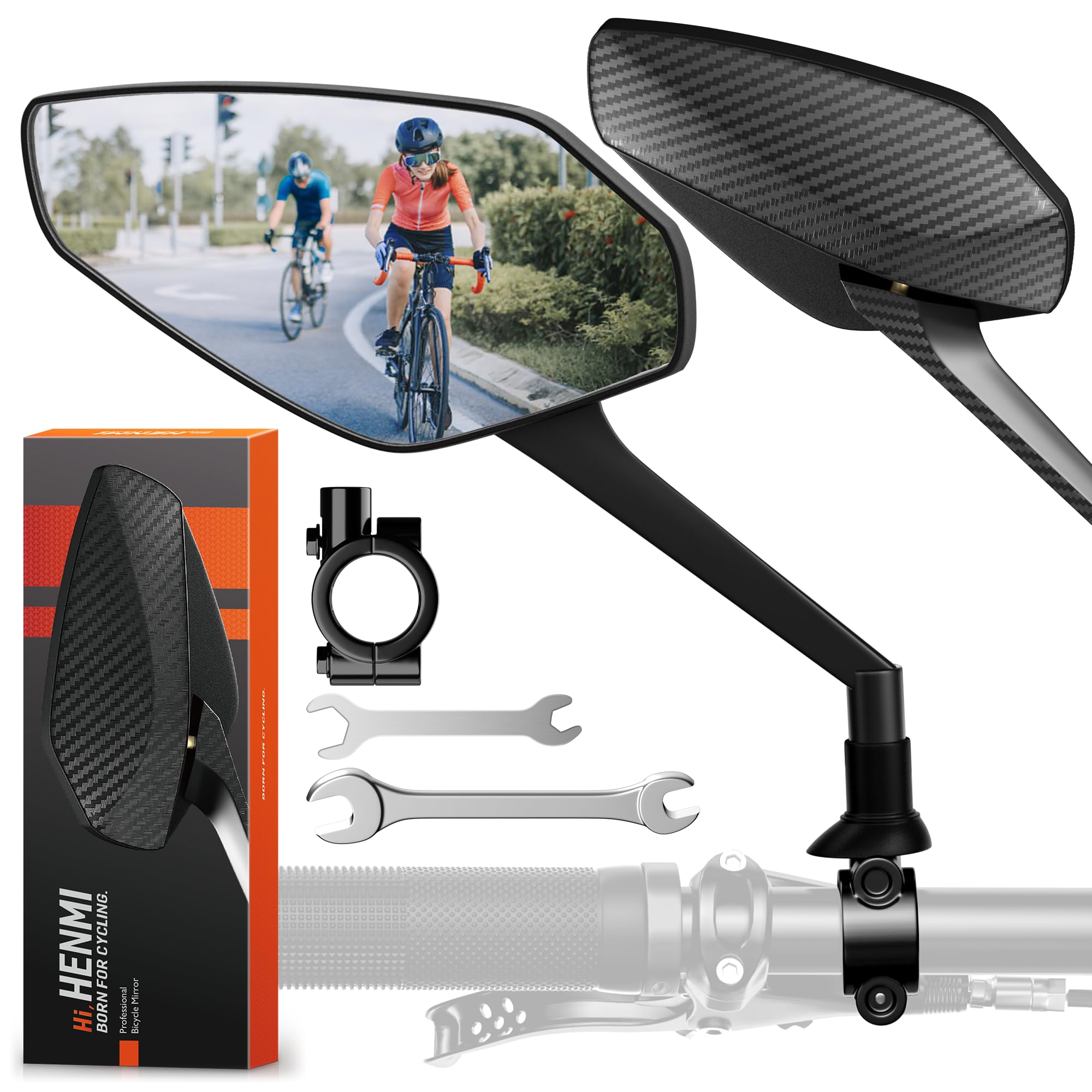 Lot De 2 Rétroviseurs Vélo Guidon | Réglables 360° | Pour VTT, Vélo Route, Trotinette