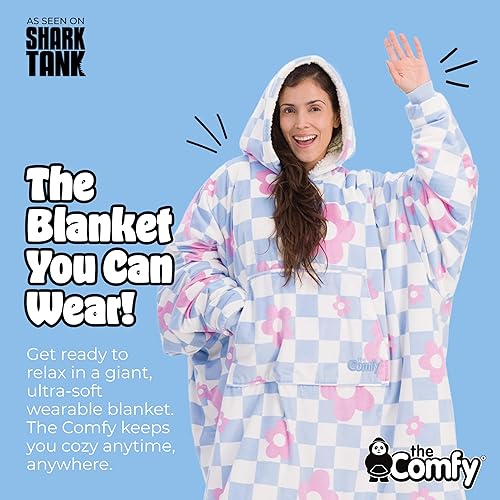 Miniatura 8 de THE COMFY Original  Manta de microfibra y sherpa de gran tamaño, vista en Shark Tank, talla única