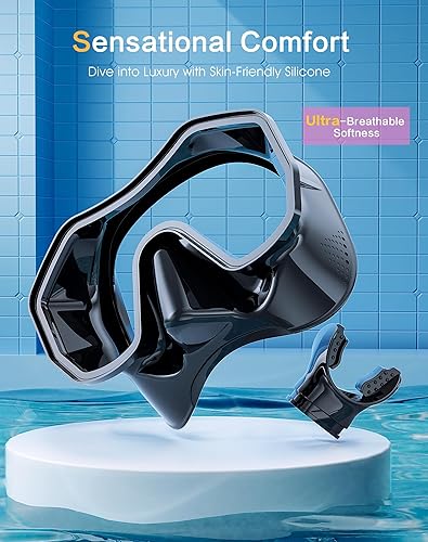 Miniatura 4 de Snorkeling Gear for Adults, Kwambiri Dry-Top Snorkel Mask, 180Panoramic Wide View Snorkel Mask Adult Snorkel Set for Snorkeling Scuba Diving