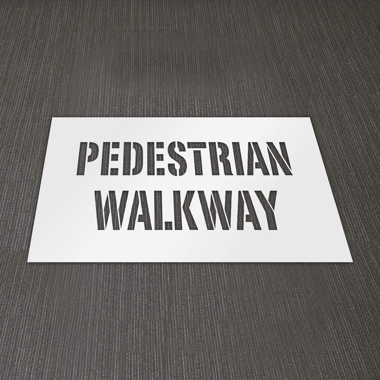 SmartSign "Pedestrian Walkway" Reusable Stencil | 16" x 36" Plastic