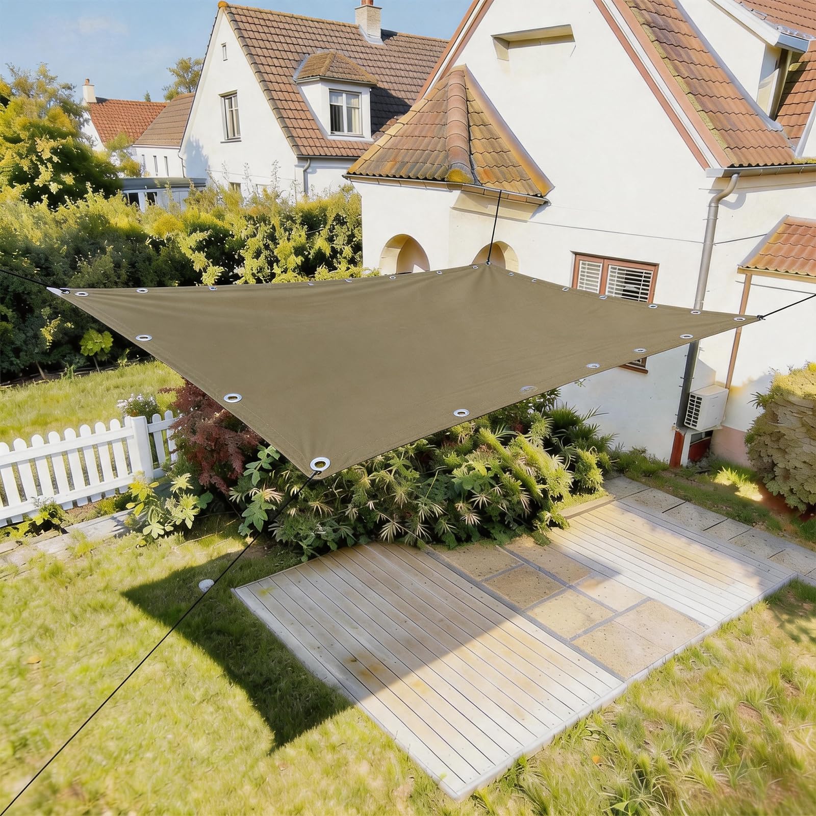 Voile d'ombrage de jardin avec cordes incluses pour pergola
