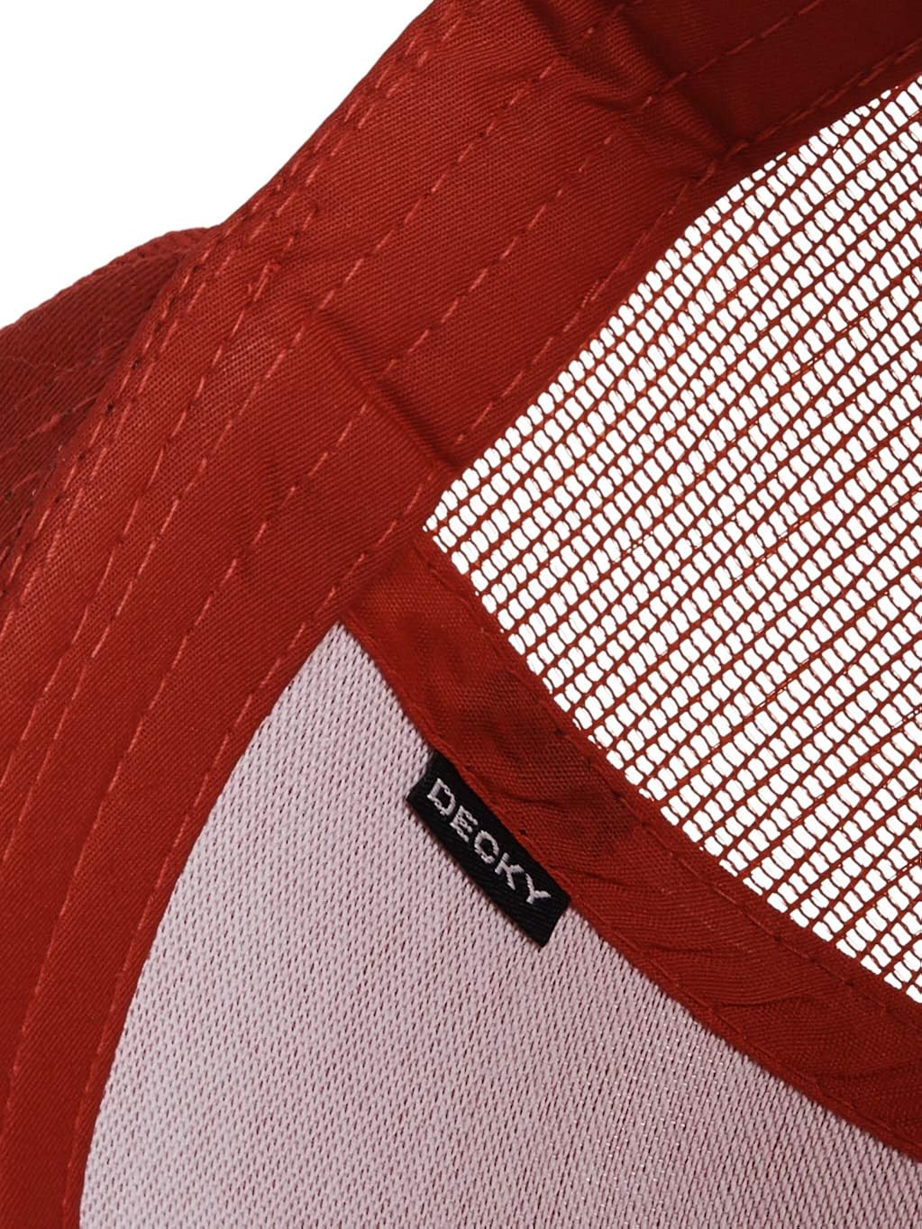 DECKY 6 Panel Flat Bill Trucker Cap