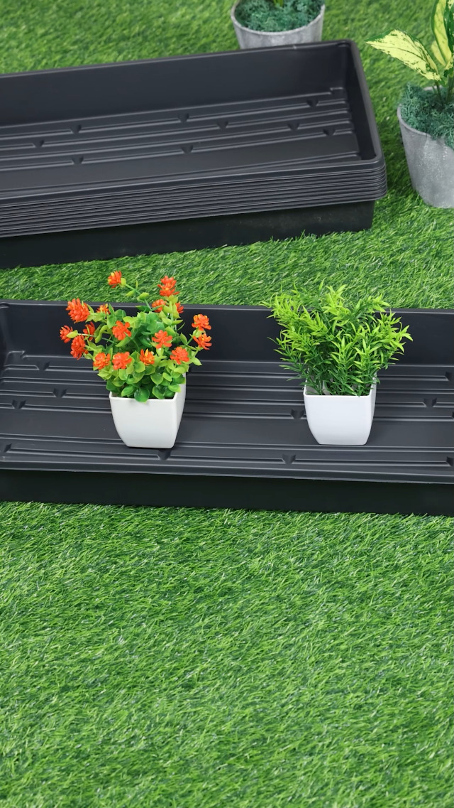 Amazon.com : 10 Plant Growing Trays (No Drain Holes) - 20" x 10" - Perfect  Garden Seed Starter Grow Trays: for Seedlings, Indoor Gardening, Growing  Microgreens, Wheatgrass & More - Soil or