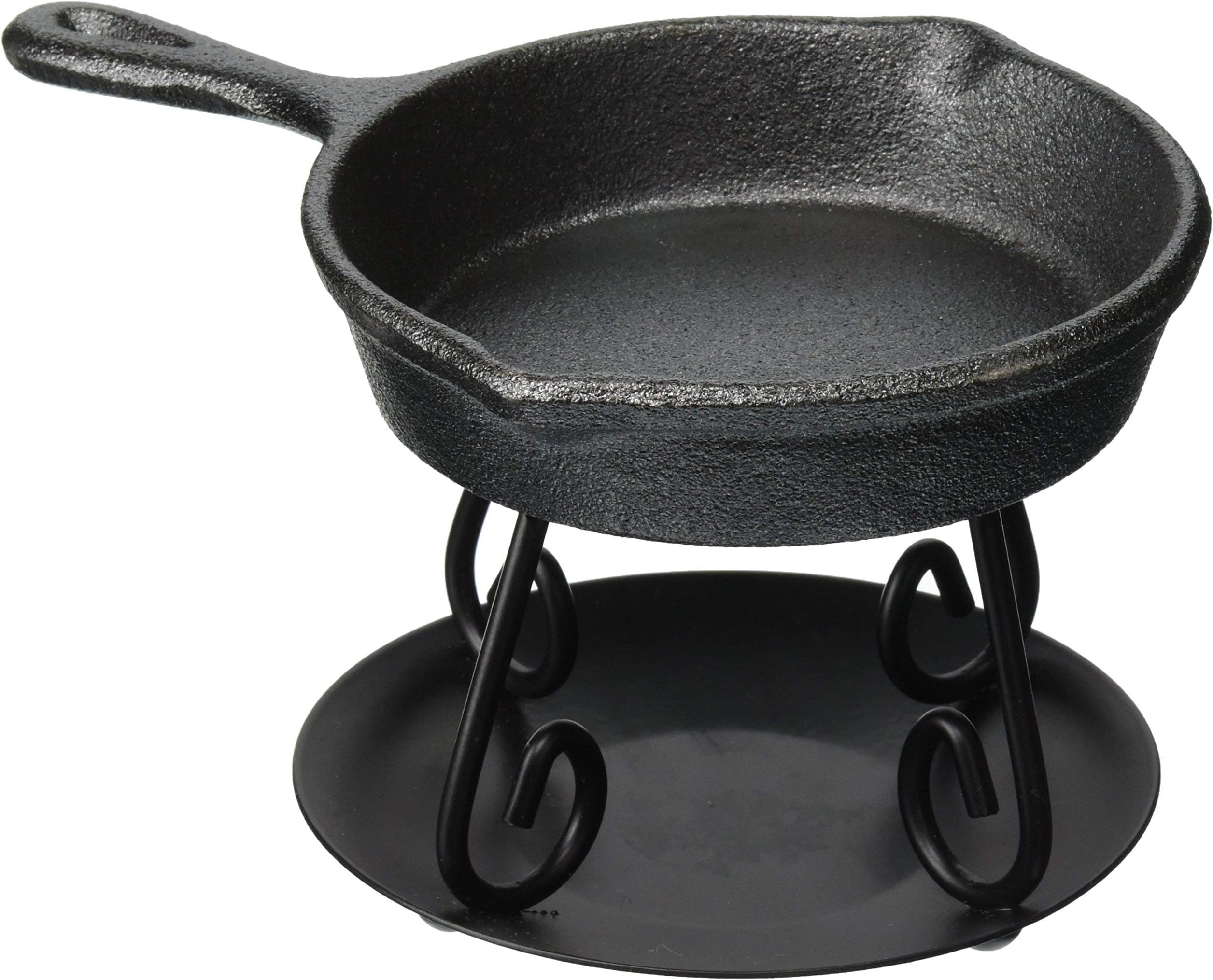 BRIGHT IDEAS Holiday Candle Wax Warmer Gift Pack, Cast Iron Melter, Cinnamon Buns Fragrance