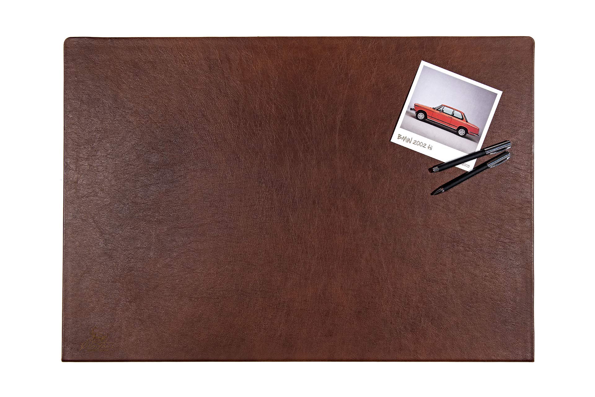 Centaur - Sous-main en cuir de haute qualité avec protection des bords à 90° - noisette 55x80 cm - idéal pour le bureau et la maison - Sous-main facile à entretenir
