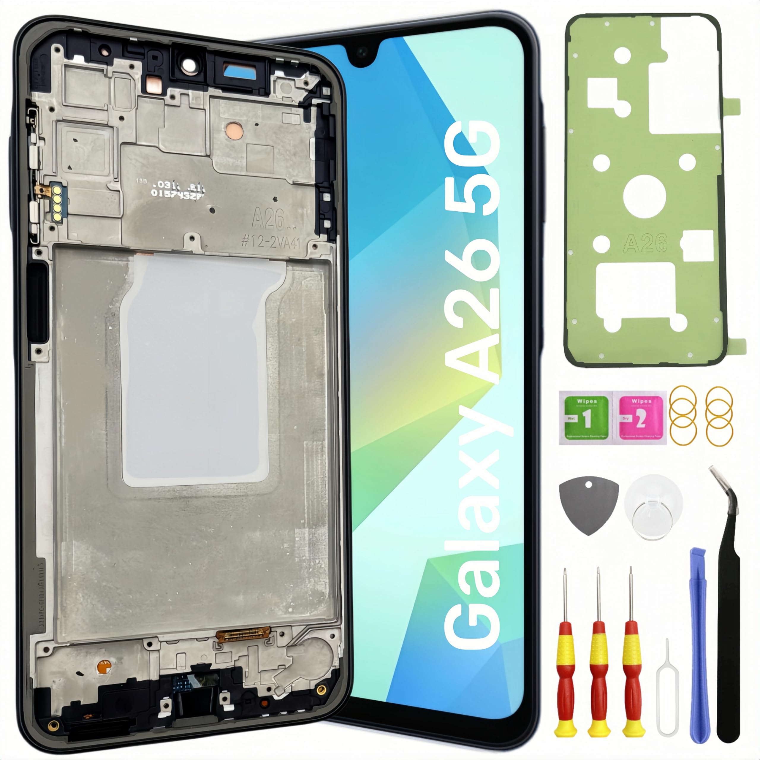TFT Galaxy A26 5G Screen Replacement for Samsung Galaxy A26 5G LCD Screen Pantalla Touch Digitizer Display with Frame Toolkits SM-A266M/DS NO