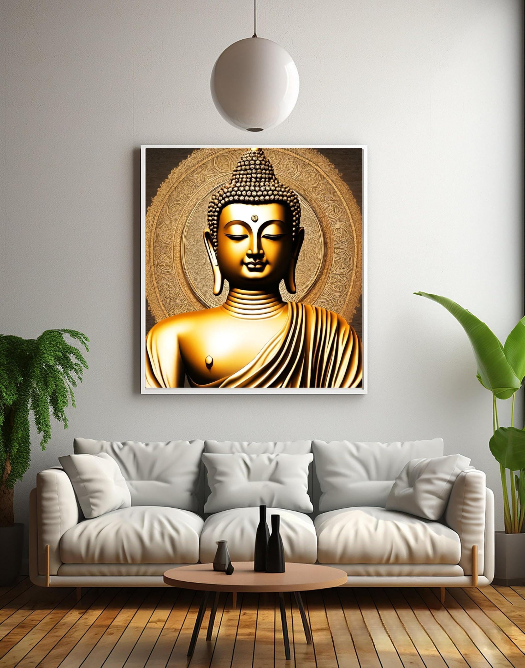 Décoration murale bouddhiste 80x80cm pour coin méditation - 6