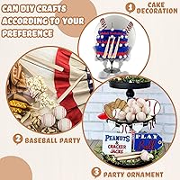 Vista 6 de Libima Juego de 36 mini bates de béisbol y pelotas de béisbol de espuma de 2 pulgadas, pequeños murciélagos de madera sin terminar de 8 pulgadas