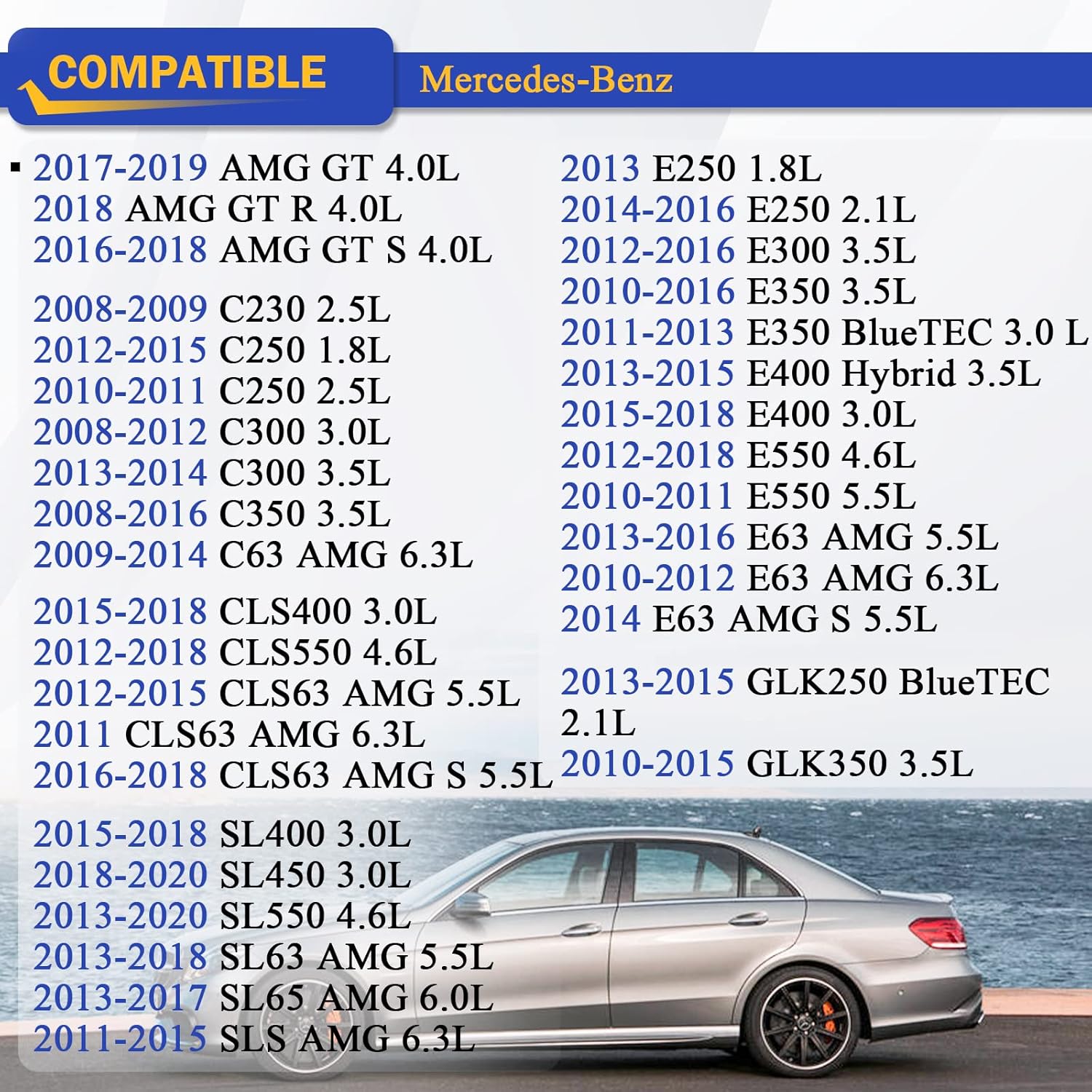 premium cabin air filter with activated carbon for 2008-2020 mercedes-benz amg c230 c300 e350 glk350 c350 cls550 cuk29005