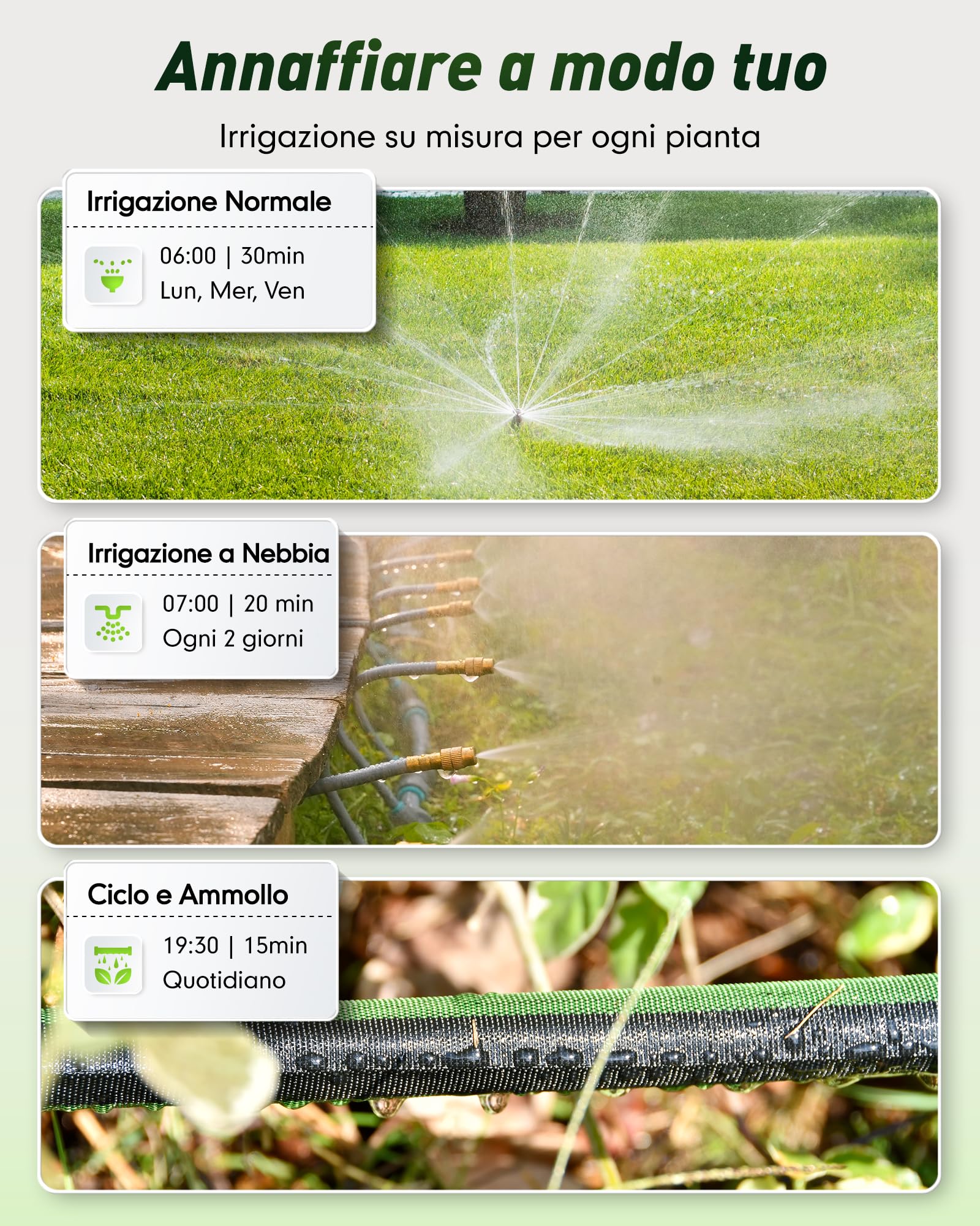 RAINPOINT Centralina Irrigazione WiFi, Computer Irrigazione Smart con Entrata e Uscita in Ottone per Giardino e Prato (Gateway Non Incluso)