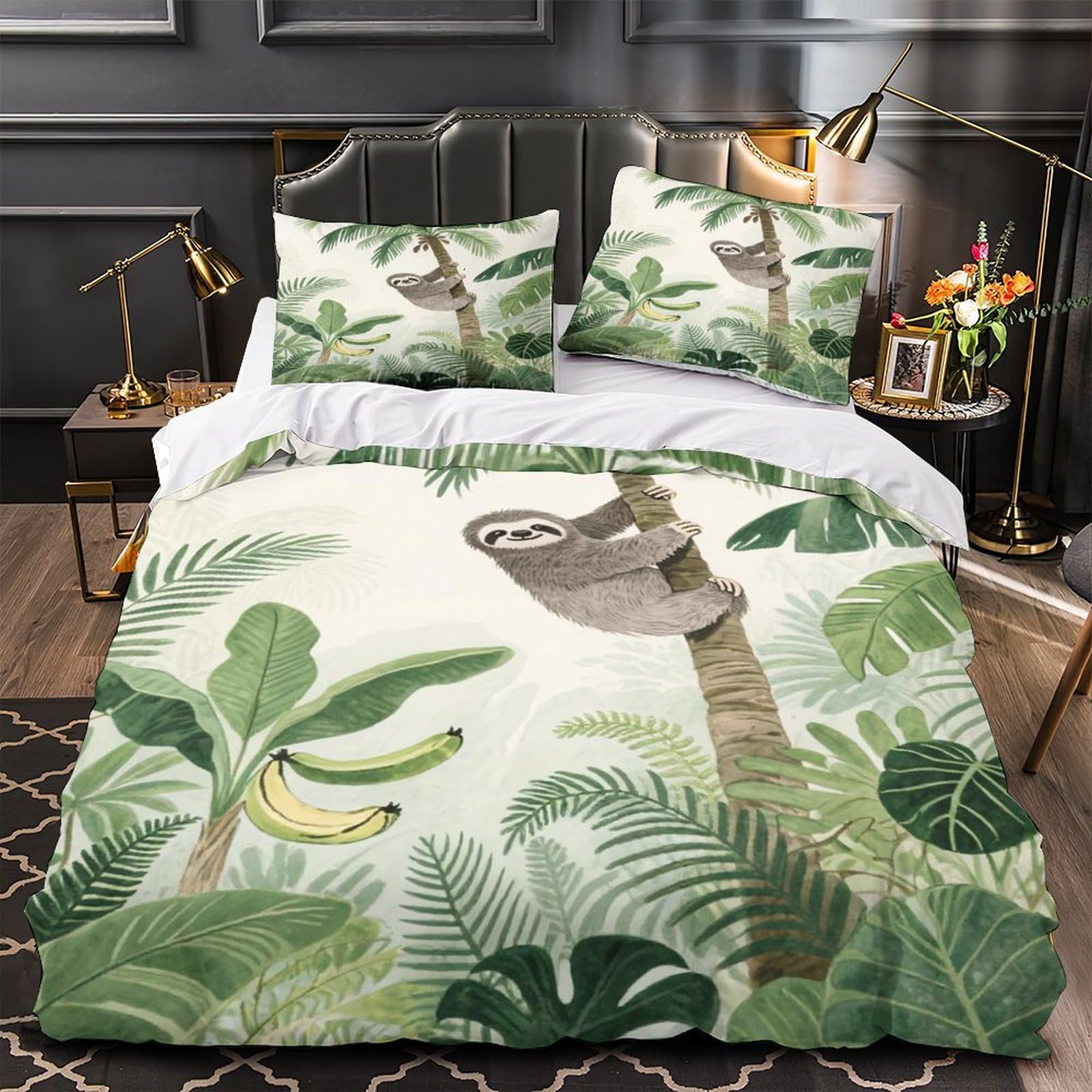 Parure de lit microfibre paresseux housse de couette 140x200 anti-pli