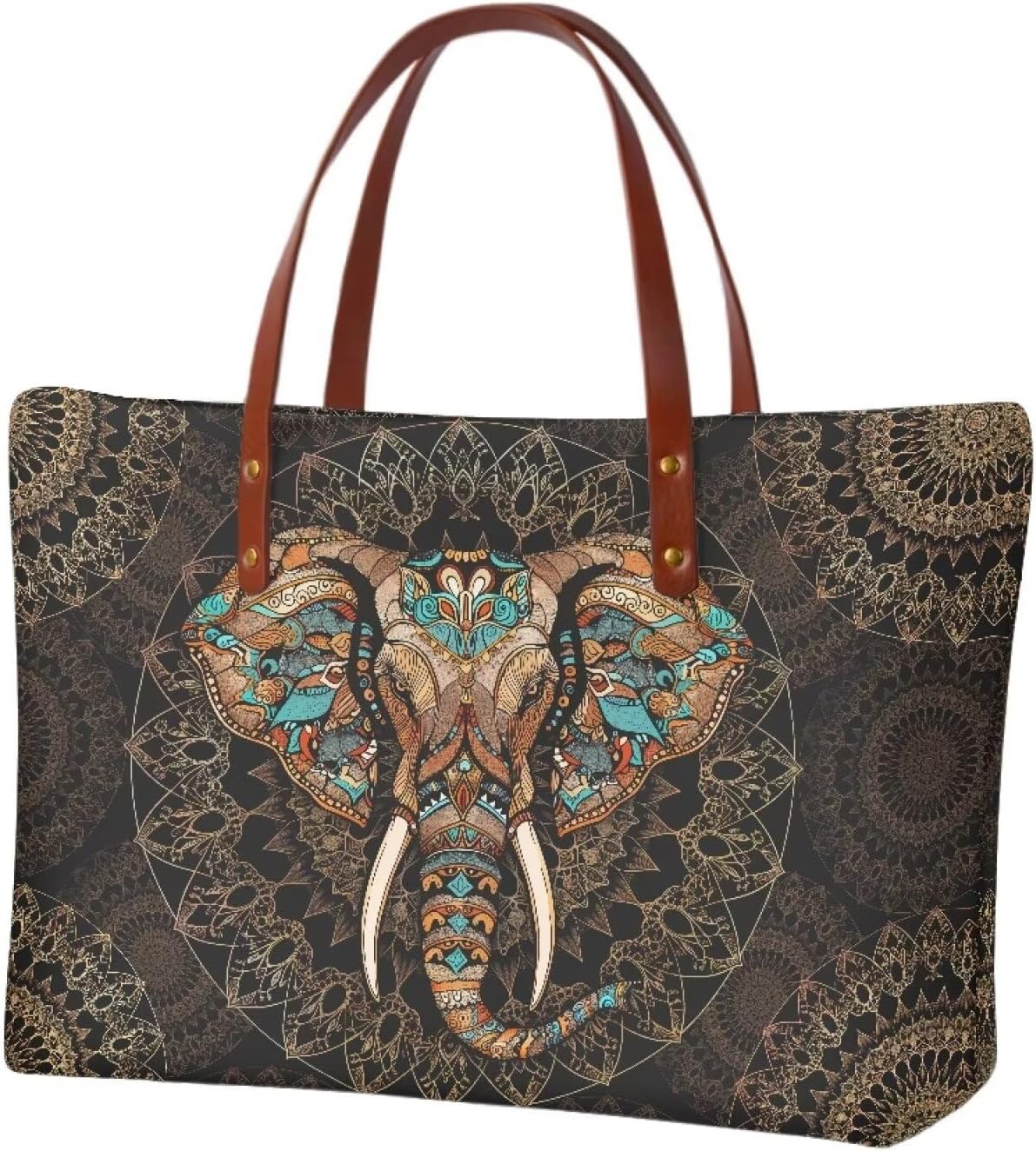 African Tribal Ethnic Print Women Tote Shoulder Bags Casual Handbag