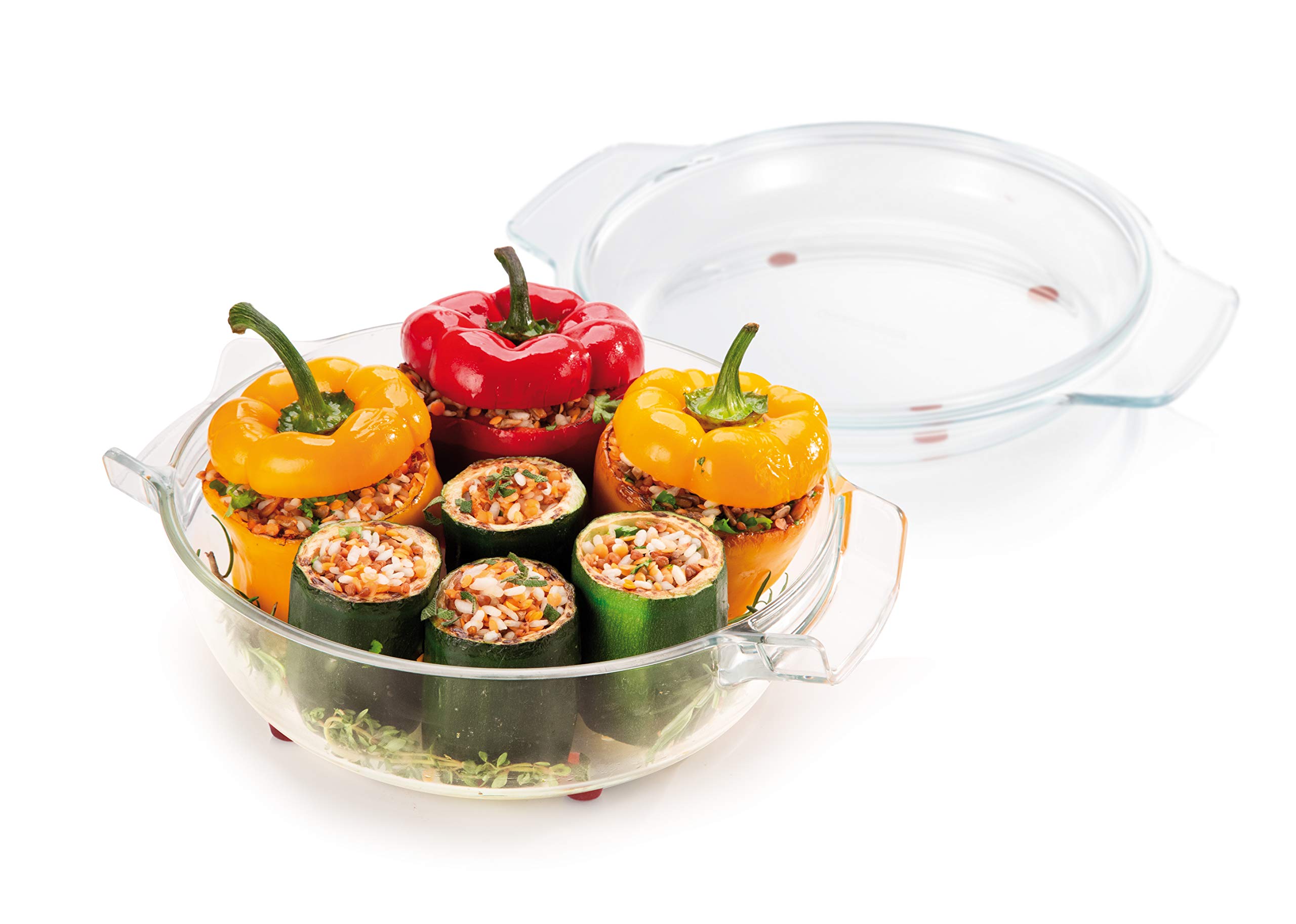 Tescoma GrandChef 32 cm Round Glass Roaster with Lid