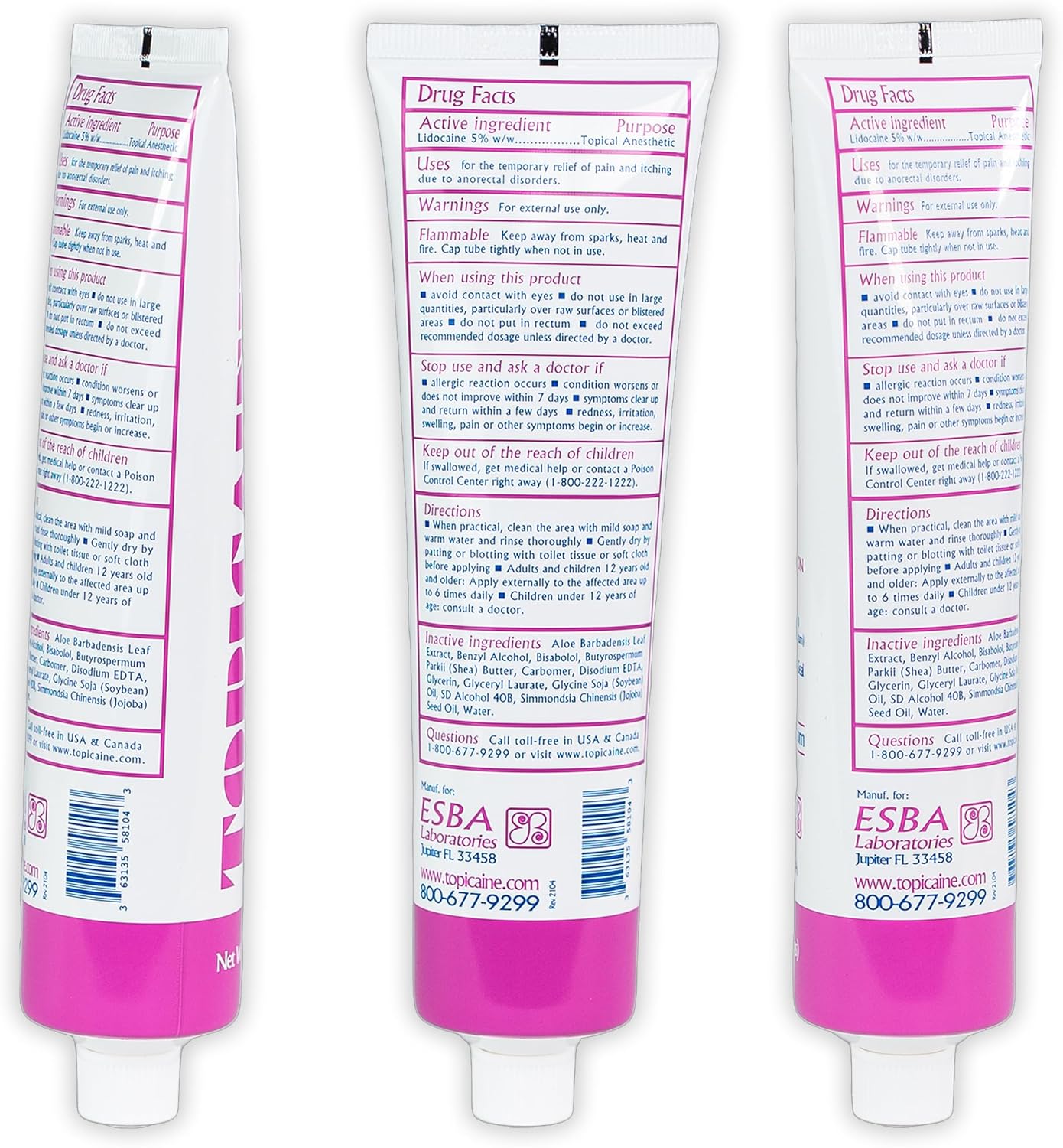 Numbing Cream Maximum Strength for Hemorrhoid Pain Relief | 5% Lidocaine Topical Anesthetic | Fast-Acting, Long-Lasting for Itching, Burning, Anorectal Discomfort | 4 oz Made in USA