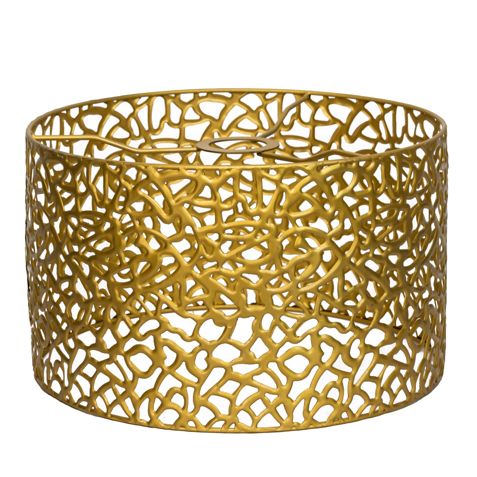 Moderna Pantalla lámpara redonda de metal, forma de tambor, Decorativas con E27 Universal para lámpara de pie, colgante, de mesa