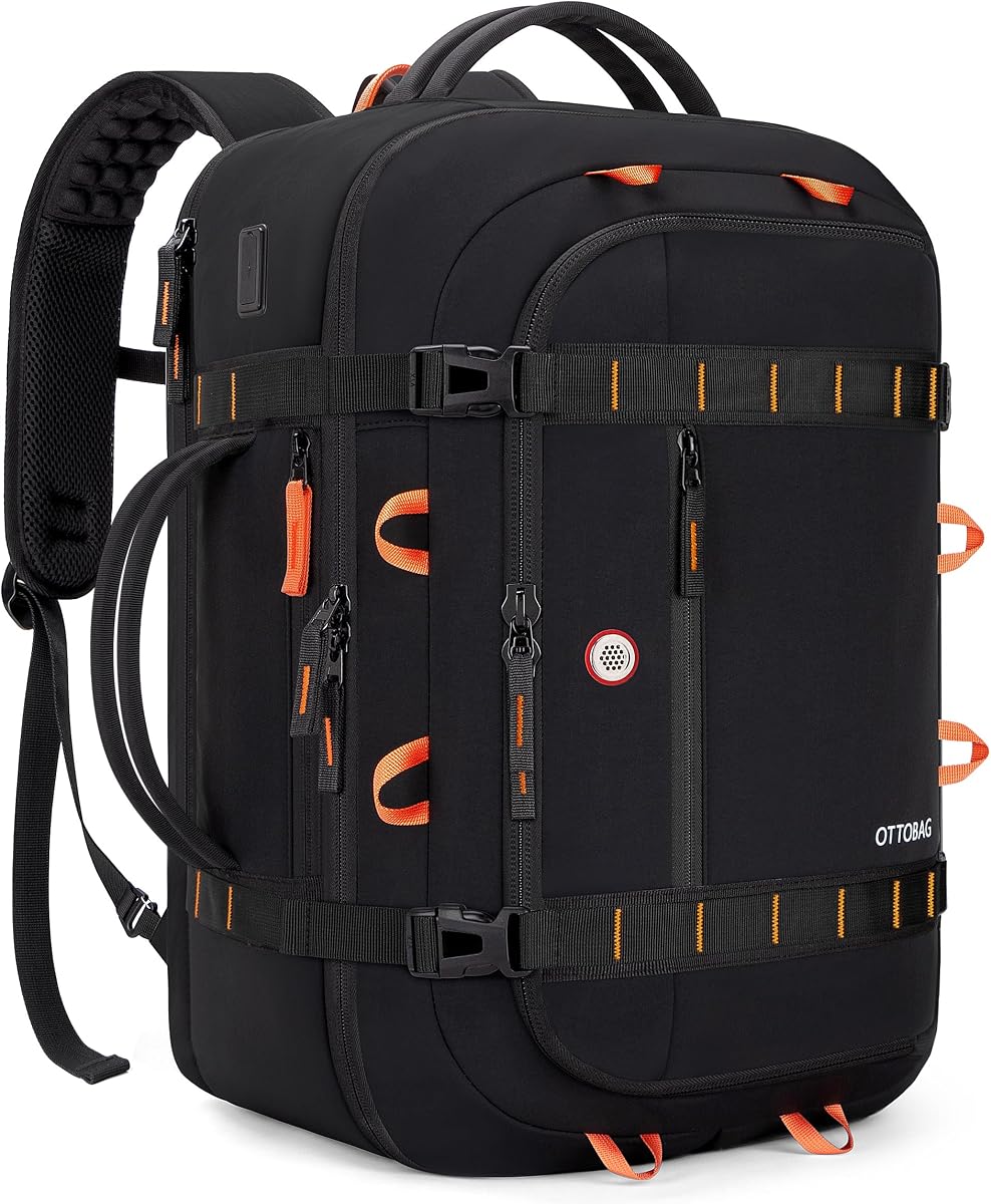 40L Travel Backpack 17.3" Laptop Carry On Duffel Flight Approved | TSA Approved, Wet & Dry Compartment, Water Resistant, Anti-Theft Pocket, Luggage Strap, USB Charging Port