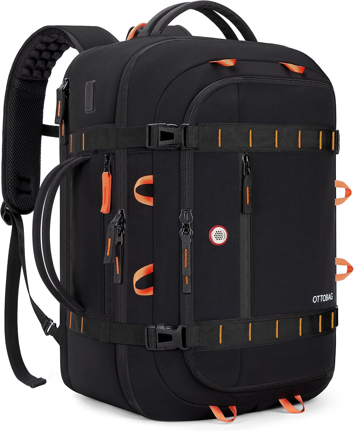 40L Travel Backpack,TSA Approved Carry On Backpack,Business Work Bag with Wet/Dry Compartment, Fits 17.3" Laptop, Duffel Bag for Men Women(Black)