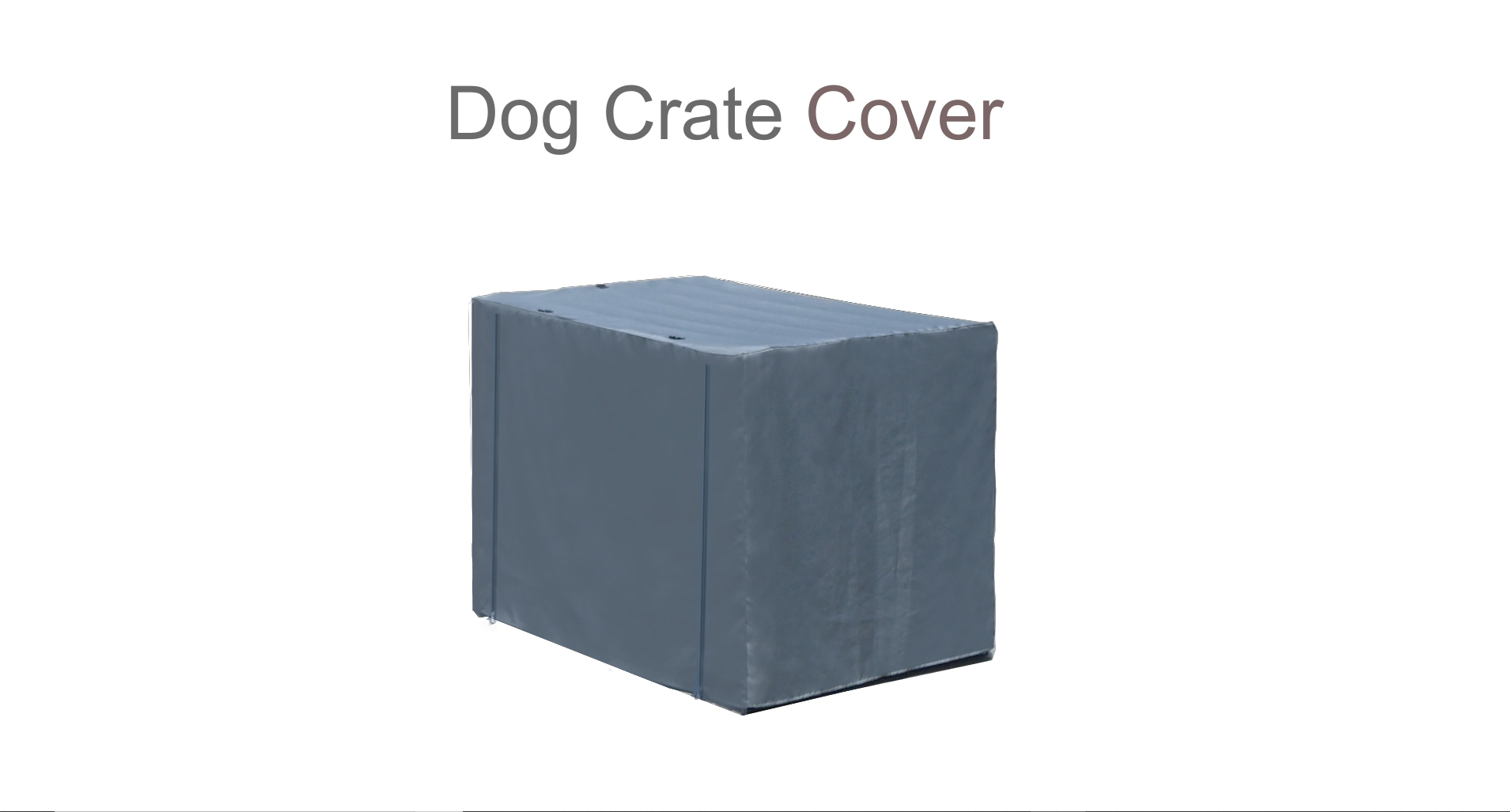 yotache Dog Crate Cover for 24" Small Double Door Wire Dog Cage, Lightweight 600D Polyester Indoor/Outdoor Durable Waterproof & Windproof Pet Kennel Covers, Gray | NO Wire Crate - Image 8