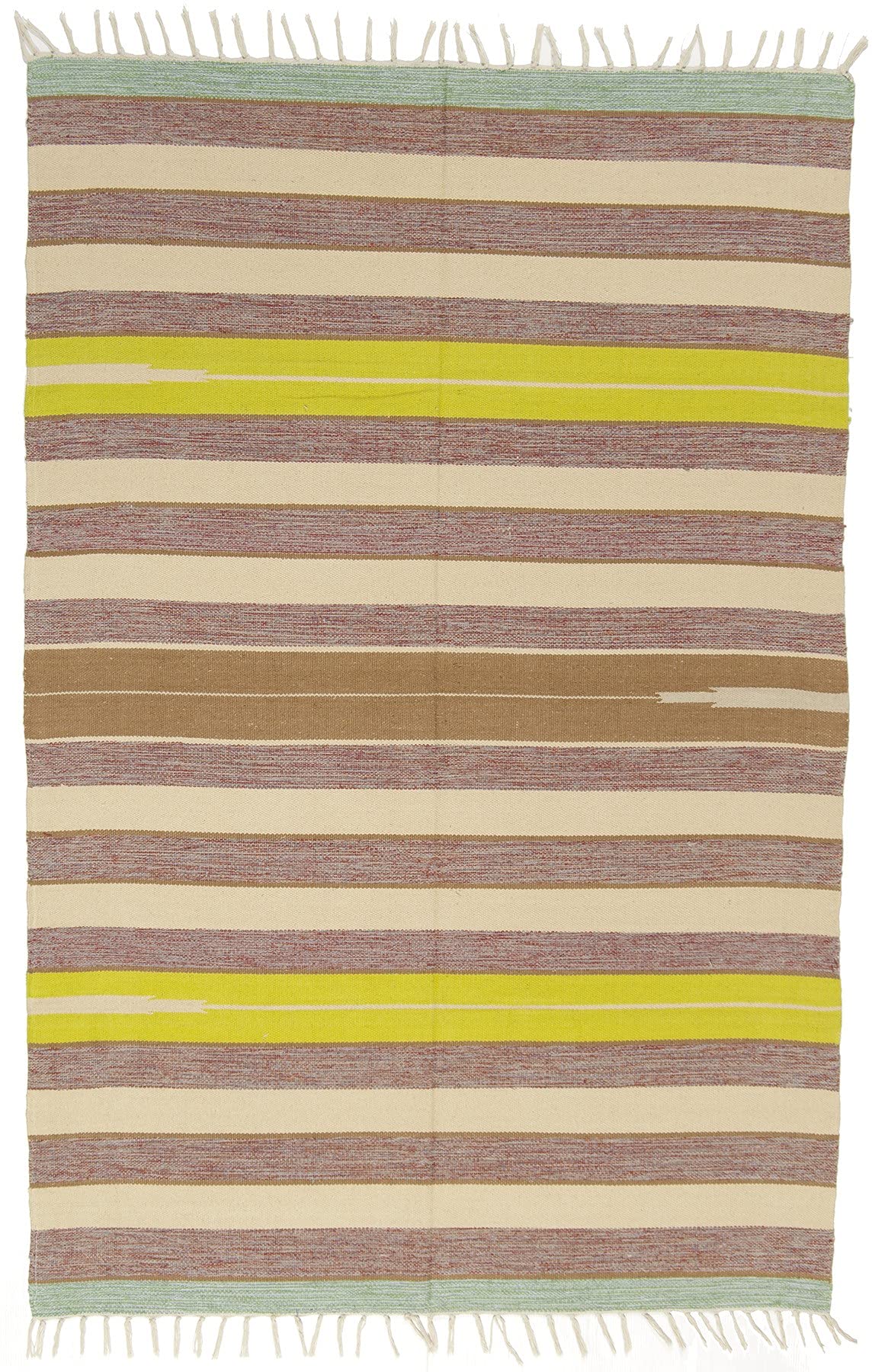 Galleria Farah1970 - 180x120 CM Kilim Autentico, Originale e Fatto a Mano Ideale Per la Sala, Salotto, Ufficio, Seconda Casa e la Cucina (LAVABILE IN LAVATRICE)