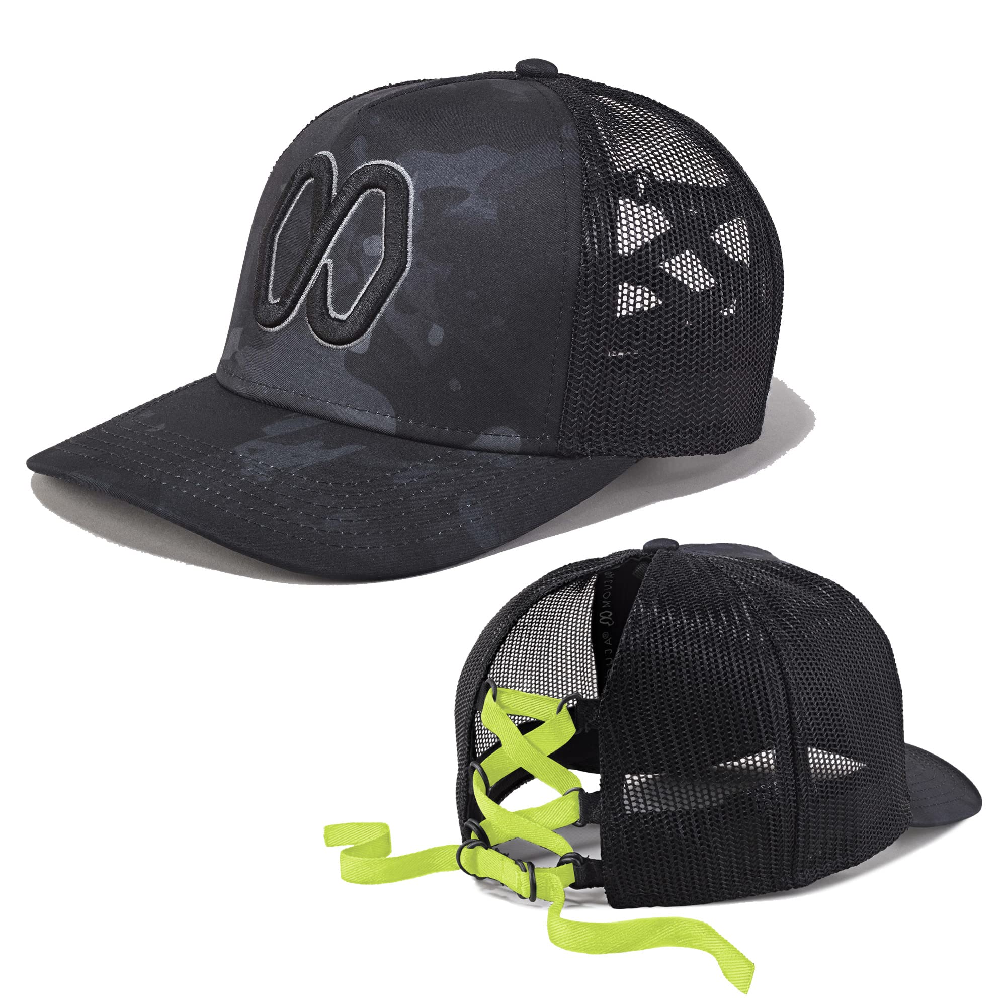 MoujaBaseball Cap for Women, Ponytail Baseball Cap, Adjustable Lacing