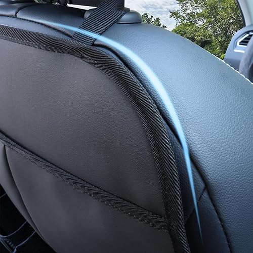 Miniatura 4 de Organizador de asiento trasero de automóvil para niños, bolsa de almacenamiento para asiento trasero de automóvil con 3 bolsillos, 2 soportes para