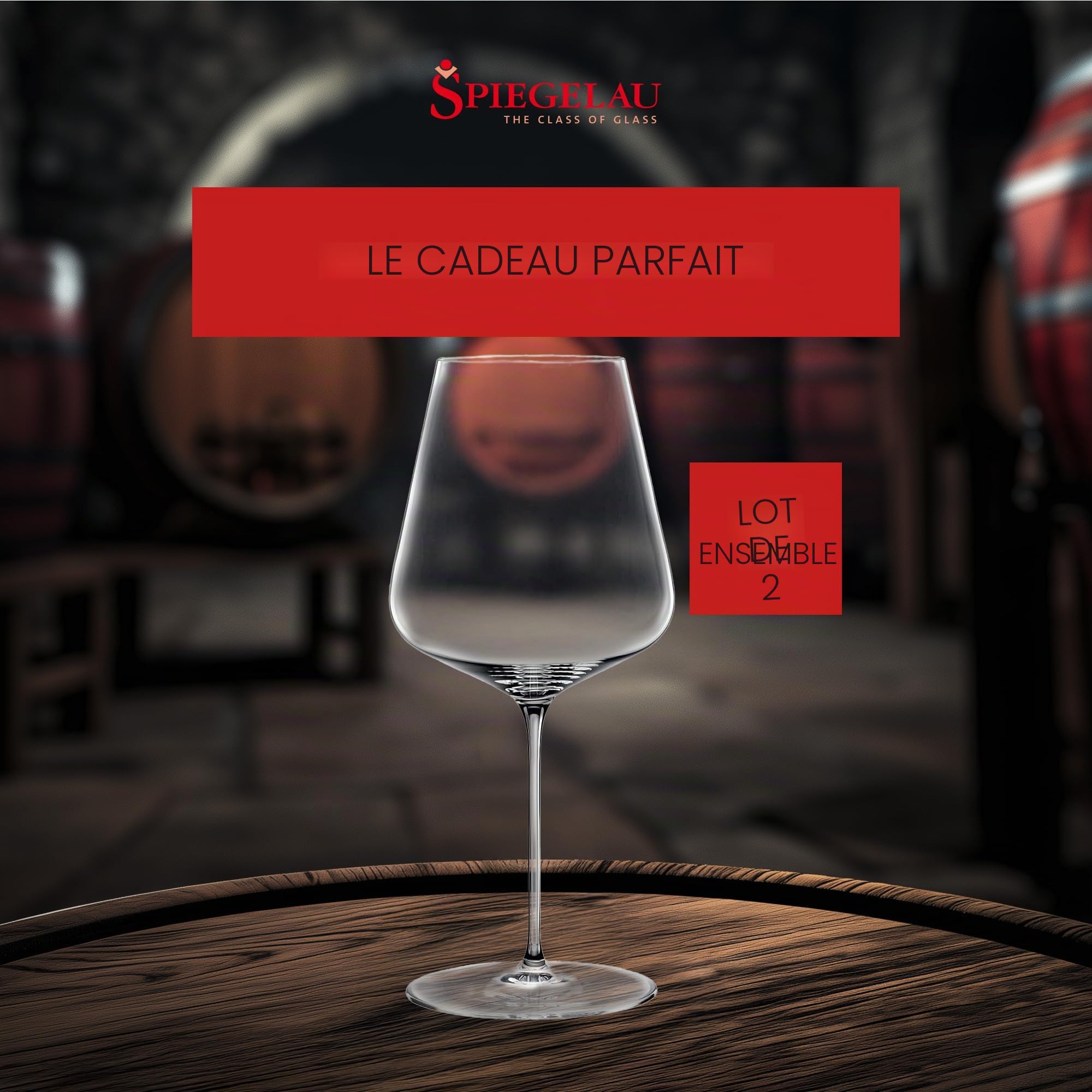 Spiegelau & Nachtmann 1350165 - Lot de 2 verres de Bordeaux en cristal - 750 ml - Definition