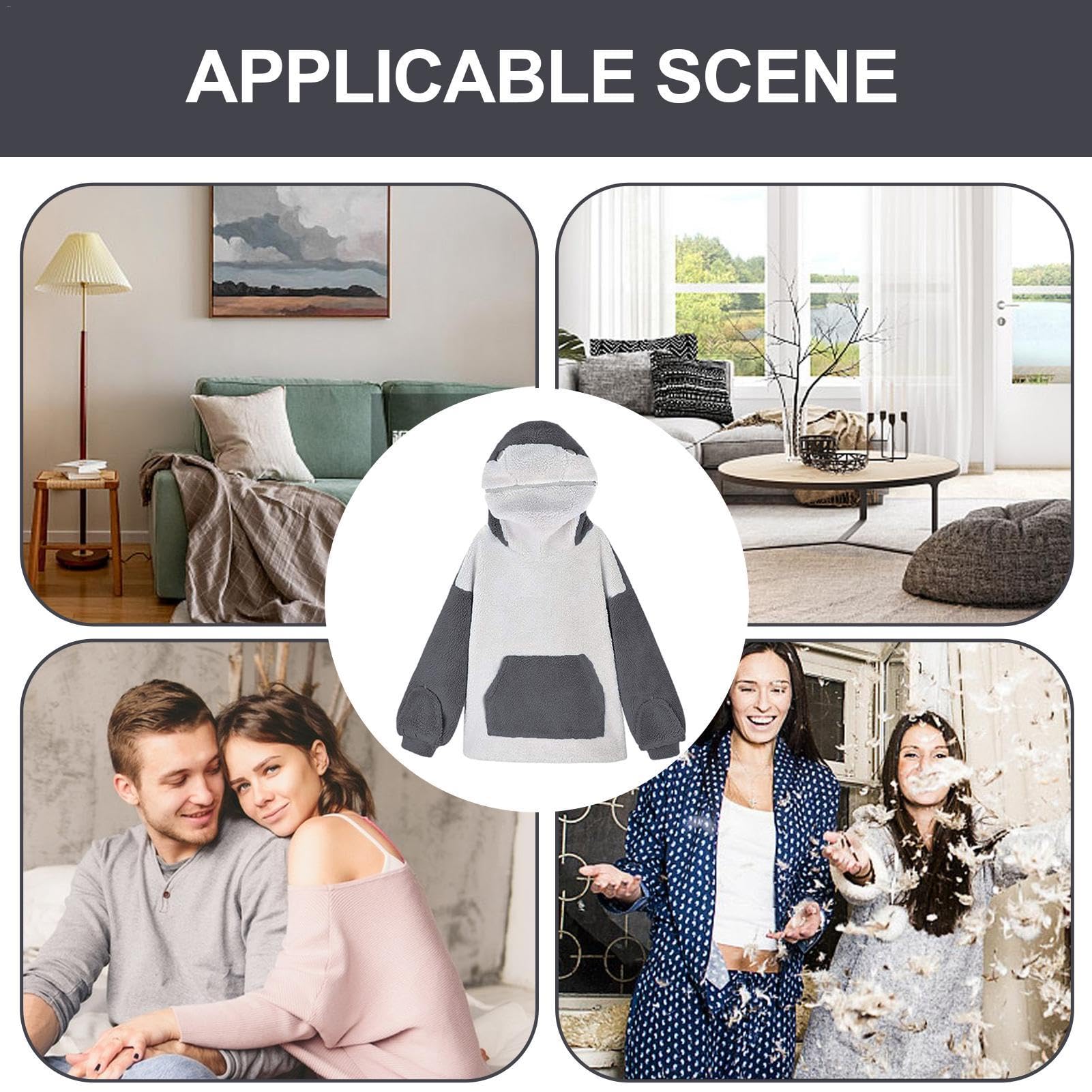 Hai-Kapuzenpullover, Hai-Hoodie | Übergroßer Decken-Hoodie mit Handschuhen - Weiches Winter-Kapuzen-Sweatshirt, Fleece-Hoodie-Jacke für Damen und Mädchen