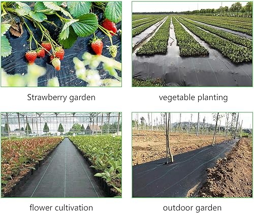 Miniatura 7 de Ynotus Tela de barrera contra malezas de 6 pies x 50 pies, tipo resistente de 3.2 onzas. El paño de control de malezas inhibe el crecimiento de