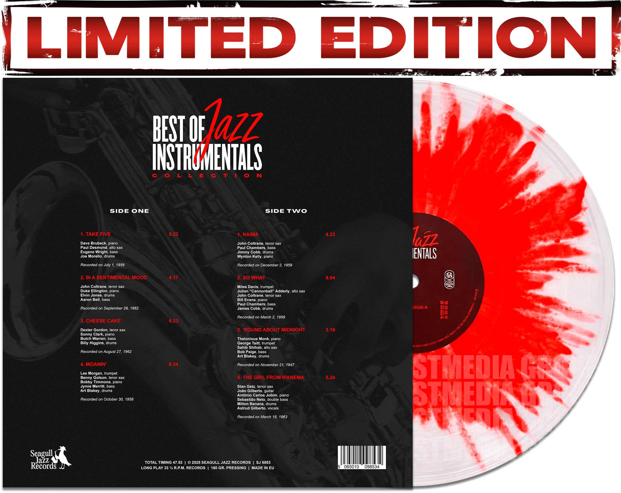 Best of Jazz Instrumentals Collection - Dave Brubeck, Miles Davis, John Coltrane, Duke Ellington, Art Blakey, Stan Getz and Many More - Limited Color Edition