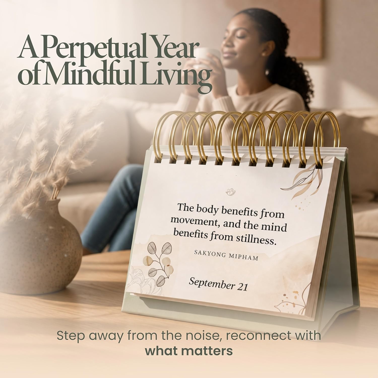 MESMOS Inspirational Gifts for Women, Administrative Professional Day Gifts, Teacher Appreciation Gifts for Women, Perpetual Calendar with 366 Daily Affirmations, Mindfulness Self Care Gifts